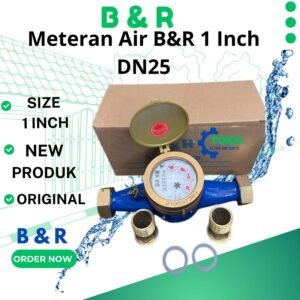 Water Meter B&R ukuran 1 inch