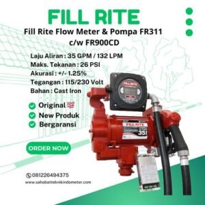Fill Rite Flow Meter & Pompa FR311 c/w FR900CD