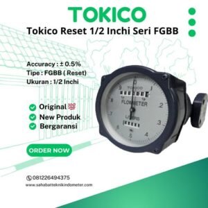 Flow Meter TOKICO 1/2 Inch (15mm) FGBB423BAL-04X RESET