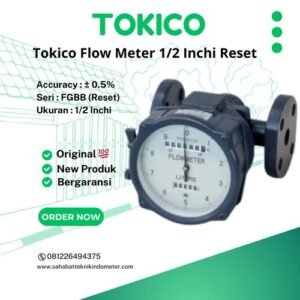 Flow Meter Tokico 1/2 Inch FGBB423BAL-04X Reset Counter - Meteran Solar DN15 MM