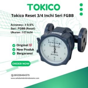 FLOW METER TOKICO 3/4 INCH RESET FGBB631BDL 04X - TOKICO 3/4" (20mm)