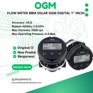 Meteran Solar OGM Digital 1 Inch – Oval Gear Flow Meter – Meteran Solar