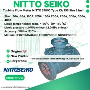Turbine Flow Meter NITTO SEIKO Type KA 150 Size 6 Inch
