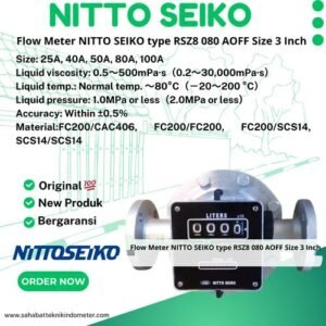 Flow Meter NITTO SEIKO type RSZ8 080 AOFF Size 3 Inch