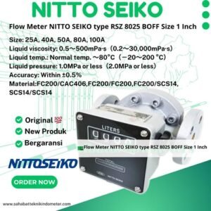 Flow Meter NITTO SEIKO type RSZ 8025 BOFF Size 1 Inch