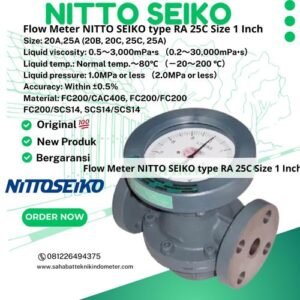 Flow Meter NITTO SEIKO type RA 25C Size 1 Inch