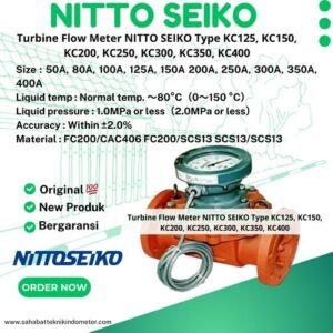 Turbine Flow Meter NITTO SEIKO Type KC125, KC150, KC200, KC250, KC300, KC350, KC400