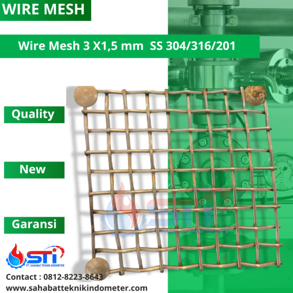 Wire Mesh 3 X1,5 mm SS 304/316/201