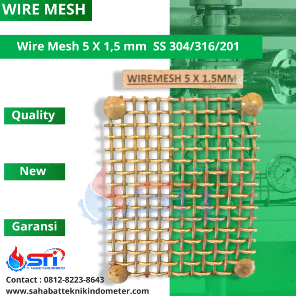 Wire Mesh 5 X 1,5 mm SS 304/316/201
