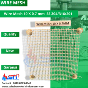 Wire Mesh 10 X 0,7 mm SS 304/316/201