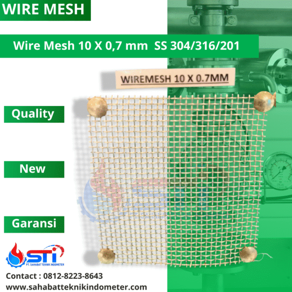 Wire Mesh 10 X 0,7 mm SS 304/316/201
