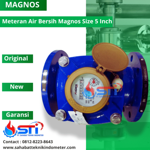 Meteran Air Bersih Magnos 5 Inch