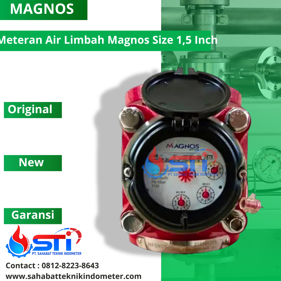 Meteran Air Limbah Magnos Size 1,5 Inch
