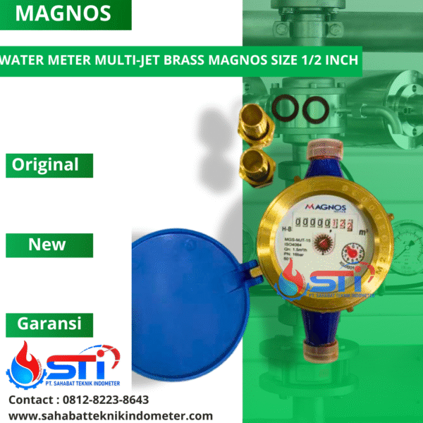 Water Meter Multi-Jet Brass Magnos Size 1 Inch