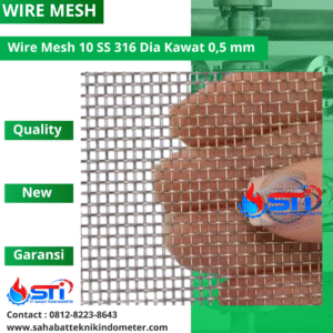 Wire Mesh 10 SS 316 Dia Kawat 0,5 mm