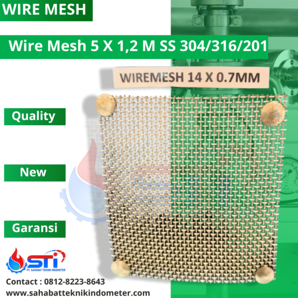Wire Mesh 5 X 1,2 MM SS 304/316/201