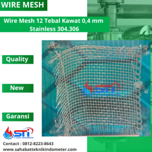 Wire Mesh 12 Tebal Kawat 0,4 mm Stainless 304.306