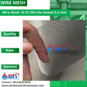 Wire Mesh 10 SS 304 Dia Kawat 0,4 mm