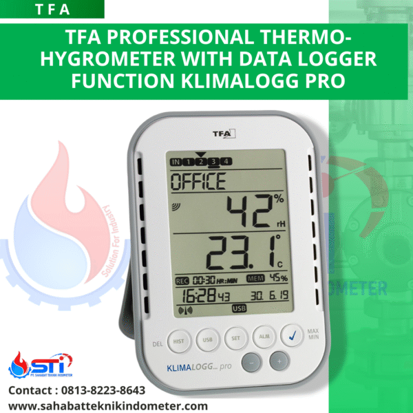 TFA Professional Thermo-Hygrometer with Data Logger Function KLIMALOGG PRO