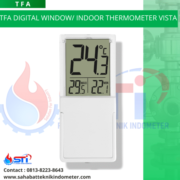 TFA Digital Window/ Indoor Thermometer VISTA