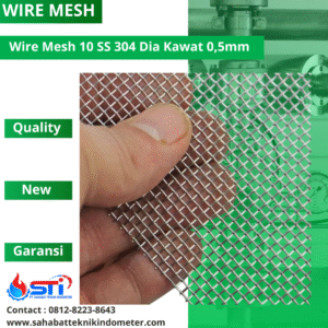Wire Mesh 10 SS 304 Dia Kawat 0,5mm