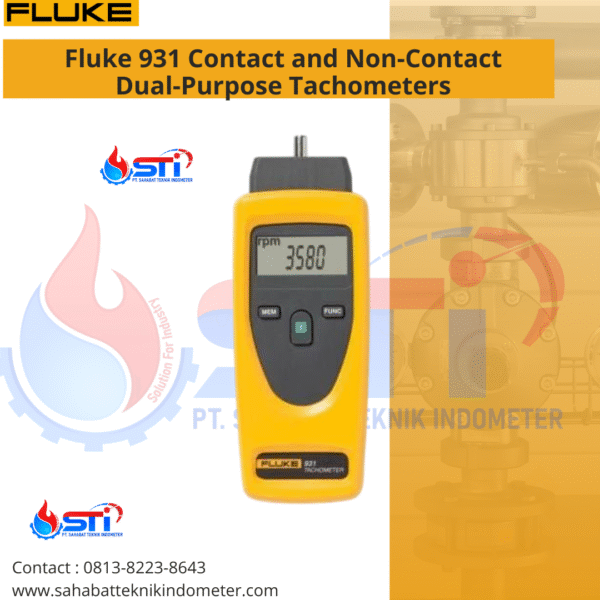 Fluke 931 Contact and Non-Contact Dual-Purpose Tachometers