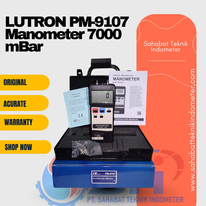 LUTRON PM-9107 Manometer 7000 mBar