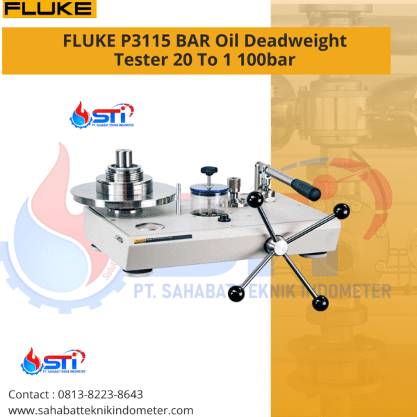 FLUKE P3115 BAR Oil Deadweight Tester 20 To 1 100bar