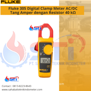 Fluke 305 Digital Clamp Meter AC/DC Tang Amper dengan Resistor 40 kΩ