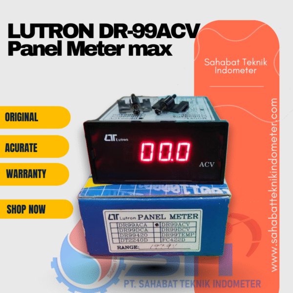 LUTRON DR-99ACV Panel Meter max
