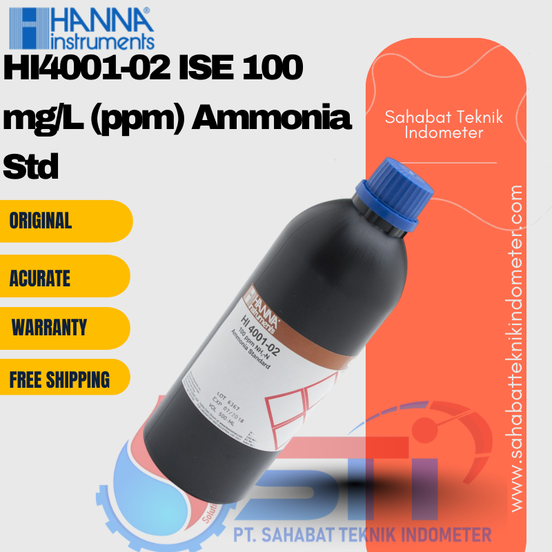 HI4001-02 ISE 100 mg/L (ppm) Ammonia Std