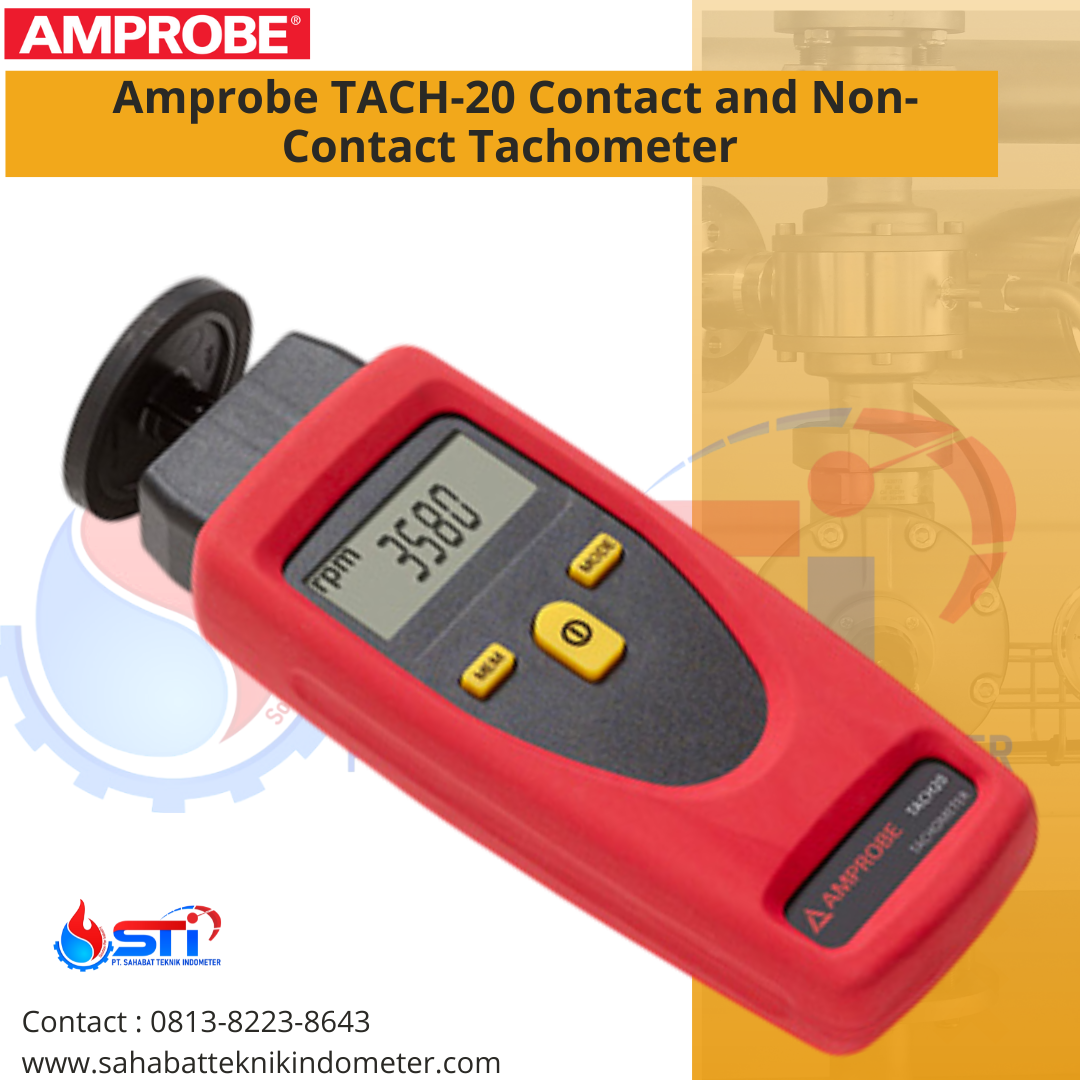 Amprobe TACH-20 Contact and Non-Contact Tachometer