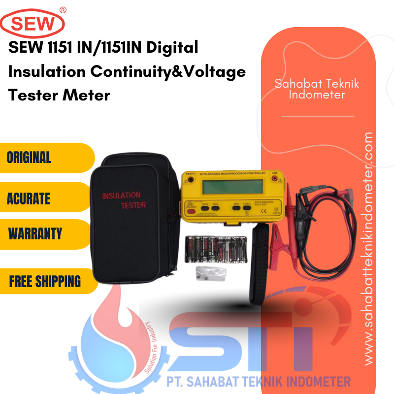 SEW 1151 IN/1151IN Digital Insulation Continuity&Voltage Tester Meter