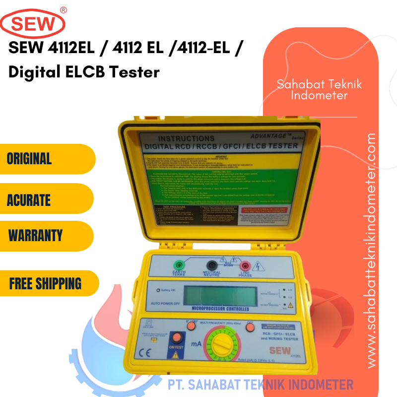 SEW 4112EL / 4112 EL /4112-EL / Digital ELCB Tester