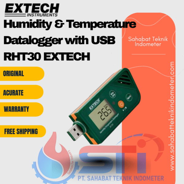 Humidity & Temperature Datalogger with USB RHT30 EXTECH