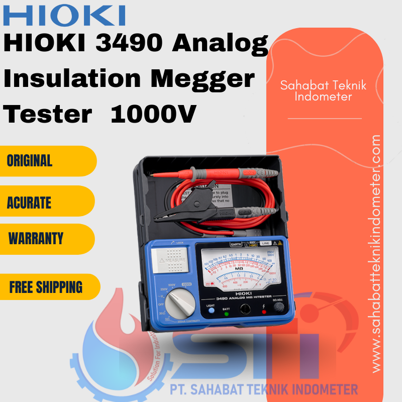 HIOKI 3490 Analog Insulation Megger Tester 1000V