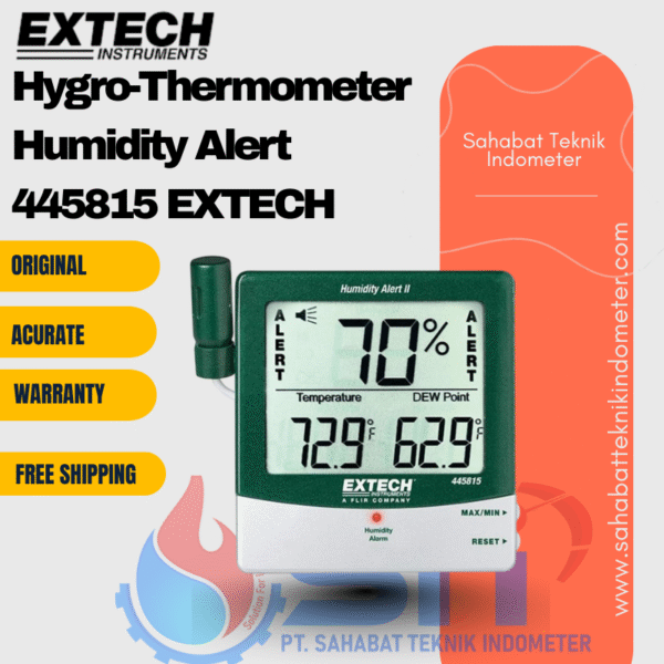 Hygro-Thermometer Humidity Alert 445815 EXTECH