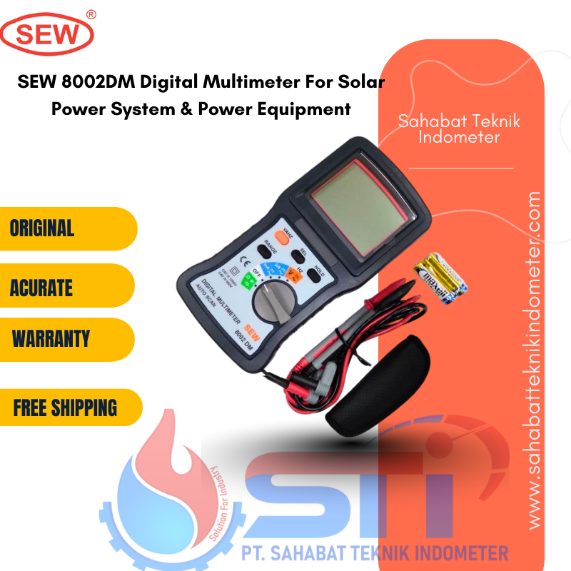 SEW 8002DM Digital Multimeter For Solar Power System & Power Equipment