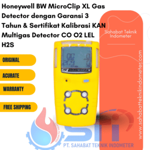 Honeywell BW MicroClip XL Gas Detector dengan Garansi 3 Tahun & Sertifikat Kalibrasi KAN Multigas Detector CO O2 LEL H2S
