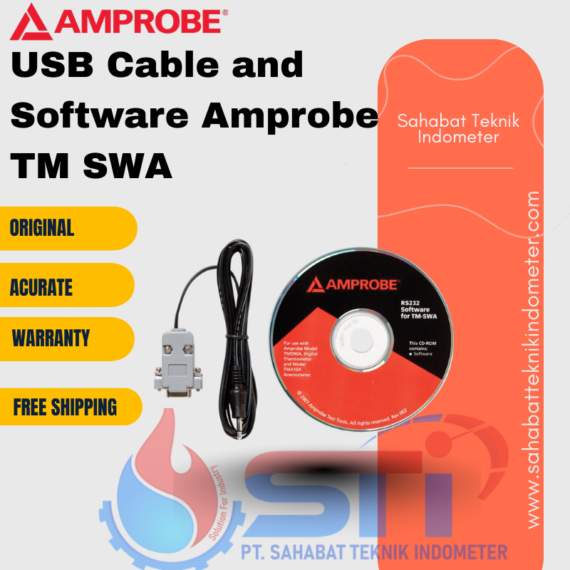 USB Cable and Software Amprobe TM SWA