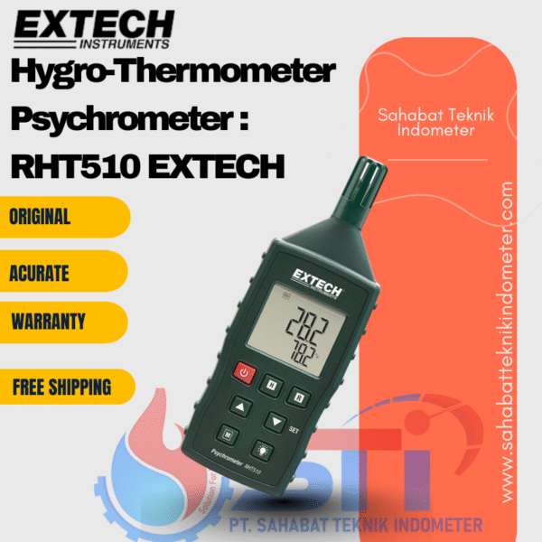 Hygro-Thermometer Psychrometer : RHT510 EXTECH