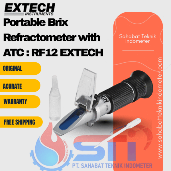 Portable Brix Refractometer with ATC : RF12 EXTECH