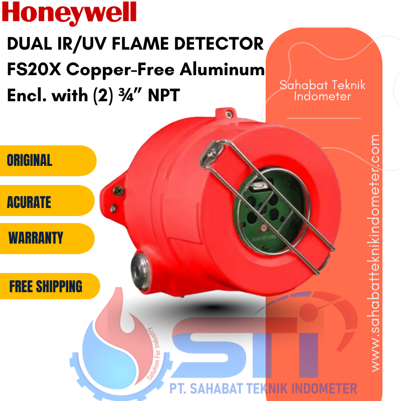 DUAL IR/UV FLAME DETECTOR FS20X Copper-Free Aluminum Encl. with (2) ¾” NPT