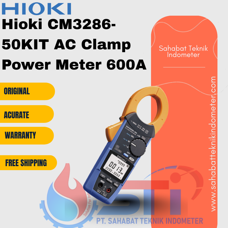 Hioki CM3286-50KIT AC Clamp Power Meter 600A