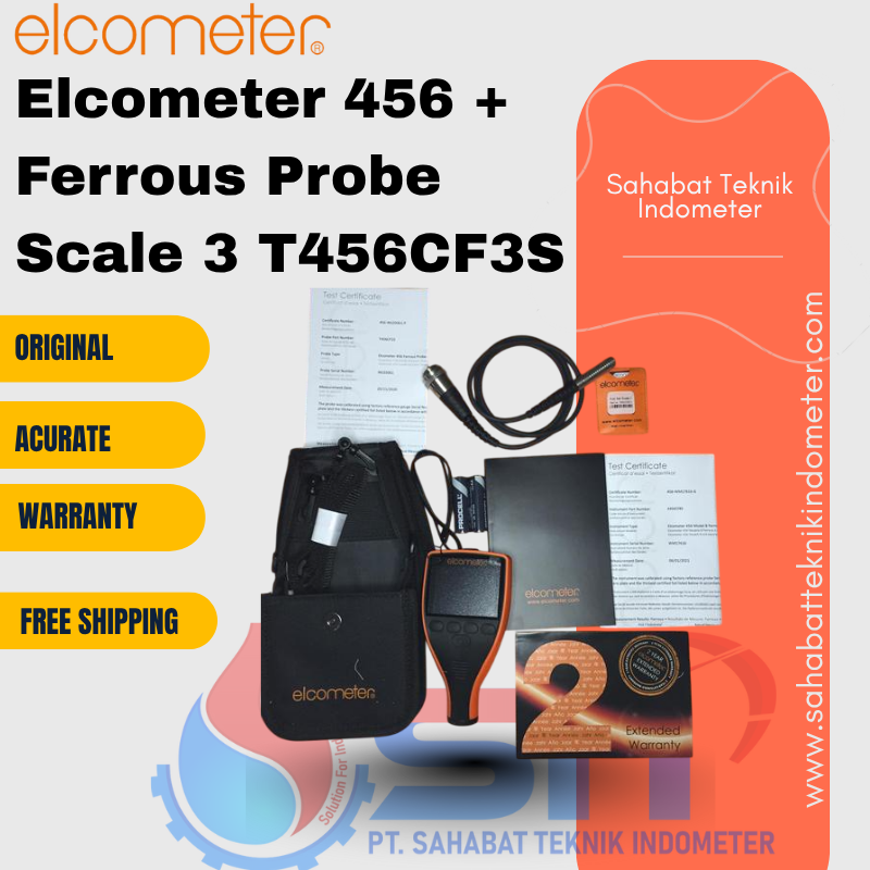 Elcometer 456 + Ferrous Probe Scale 3 T456CF3S