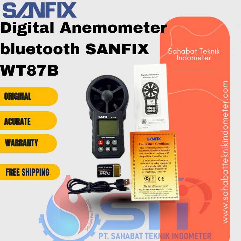 Digital Anemometer bluetooth SANFIX WT87B