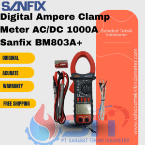 Digital Ampere Clamp Meter AC/DC 1000A Sanfix BM803A+
