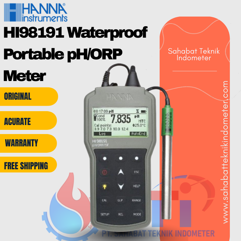 HI98191 Waterproof Portable pH/ORP Meter