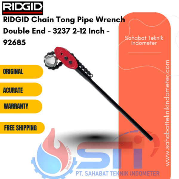 RIDGID Chain Tong Pipe Wrench Double End - 3237 2-12 Inch - 92685