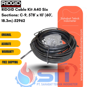 RIDGID Cable Kit A40 Six Sections: C-9, 5?8' x 10' (60', 18.3m)-52962
